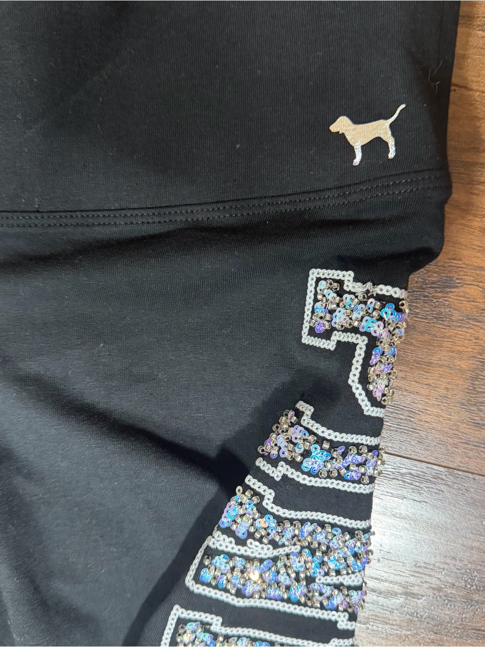 Victoria’s Secret PINK Bling Sequins Mermaid Crystal Yoga Leggings Size M - Picture 4 of 4